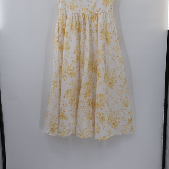 Wayf Size Medium Yellow Floral Maxi Dress - Picture 7 of 7